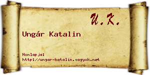 Ungár Katalin névjegykártya