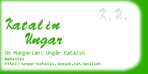 katalin ungar business card